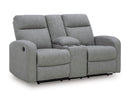 Gauntlet Reclining Loveseat with Console
