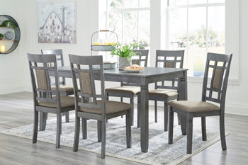 Jayemyer Dining Table and Chairs (Set of 7)