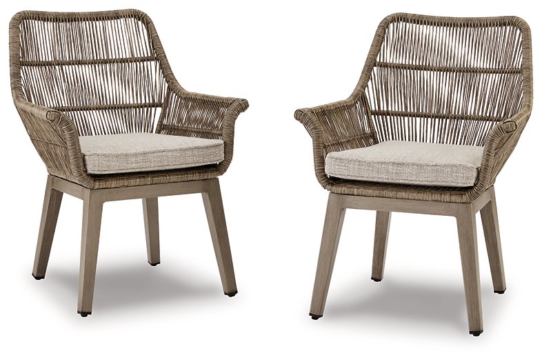 Beach Front Arm Chair with Cushion (Set of 2)